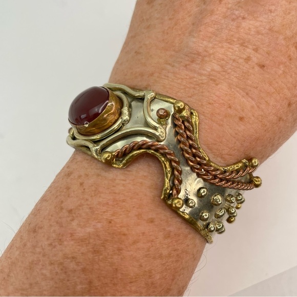 BRUTALIST Mixed Metal Cuff Bracelet - Picture 6 of 16